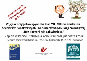 Zajęcia przygotowujące do konkursu genealogicznego Bez korzeni nie zakwitniesz